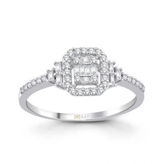 Пръстен бяло злато с Диаманти 0.29 карата